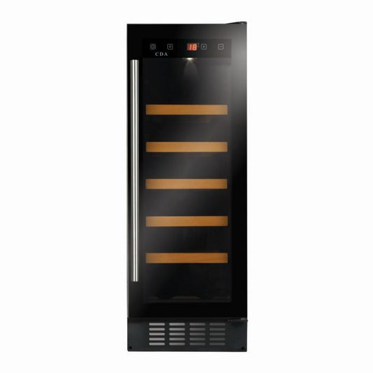 CDA Freestanding/Under Counter Slimline Wine Cooler  Black - FWC304BL