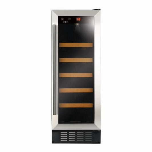 CDA Freestanding/Under Counter Slimline Wine Cooler Steel- FWC304SS